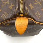 Louis Vuitton Keepall 50 Monogram Leather Brown Boston Bag Gold — view 4