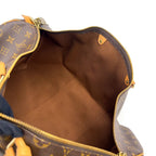 Louis Vuitton Keepall 50 Monogram Leather Brown Boston Bag Gold — view 6