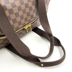 Louis Vuitton Weekender MM Damier Ebene Leather Canvas Brown Boston Bag Gold — view 6