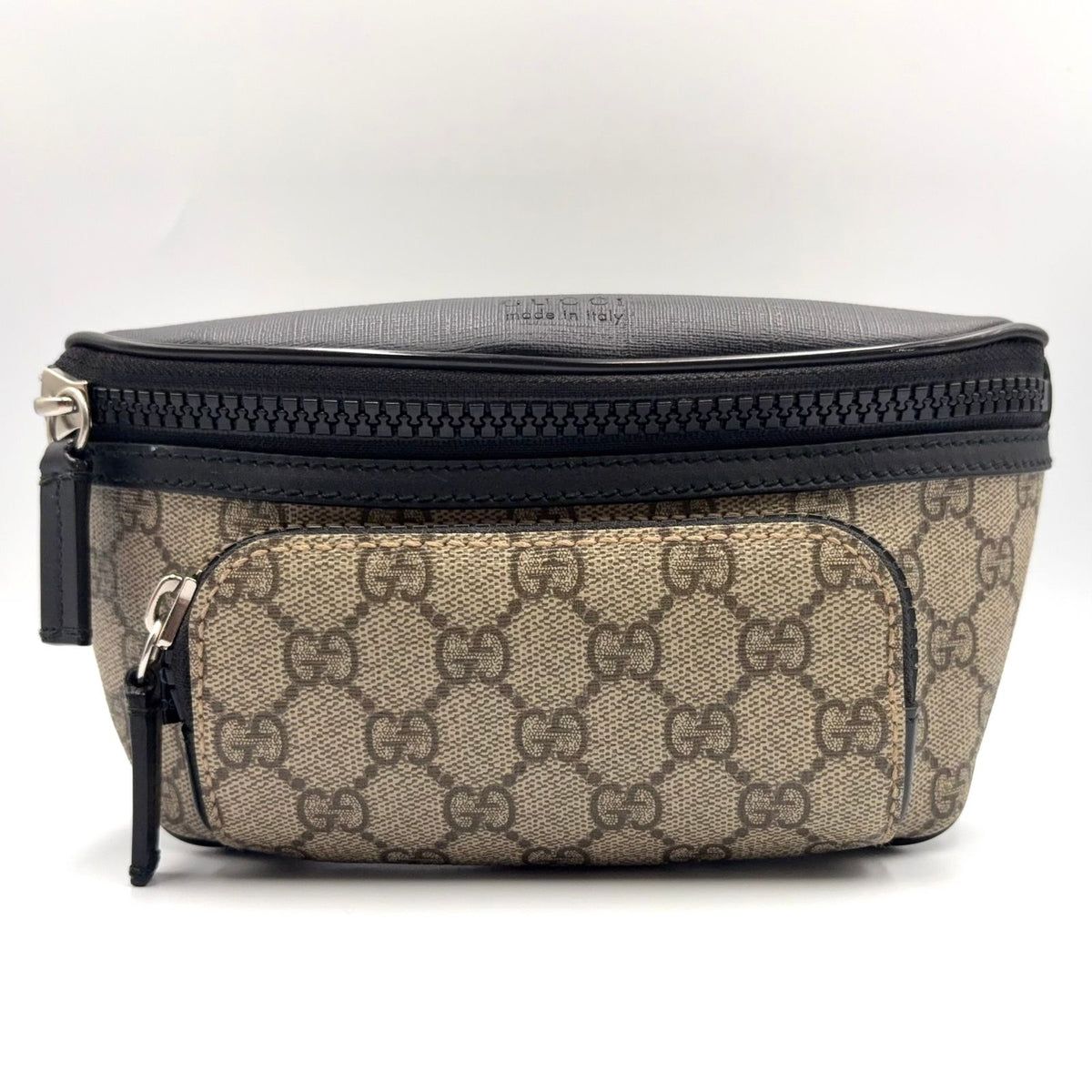 Gucci Eden Belt Leather Brown Black Bag Silver
