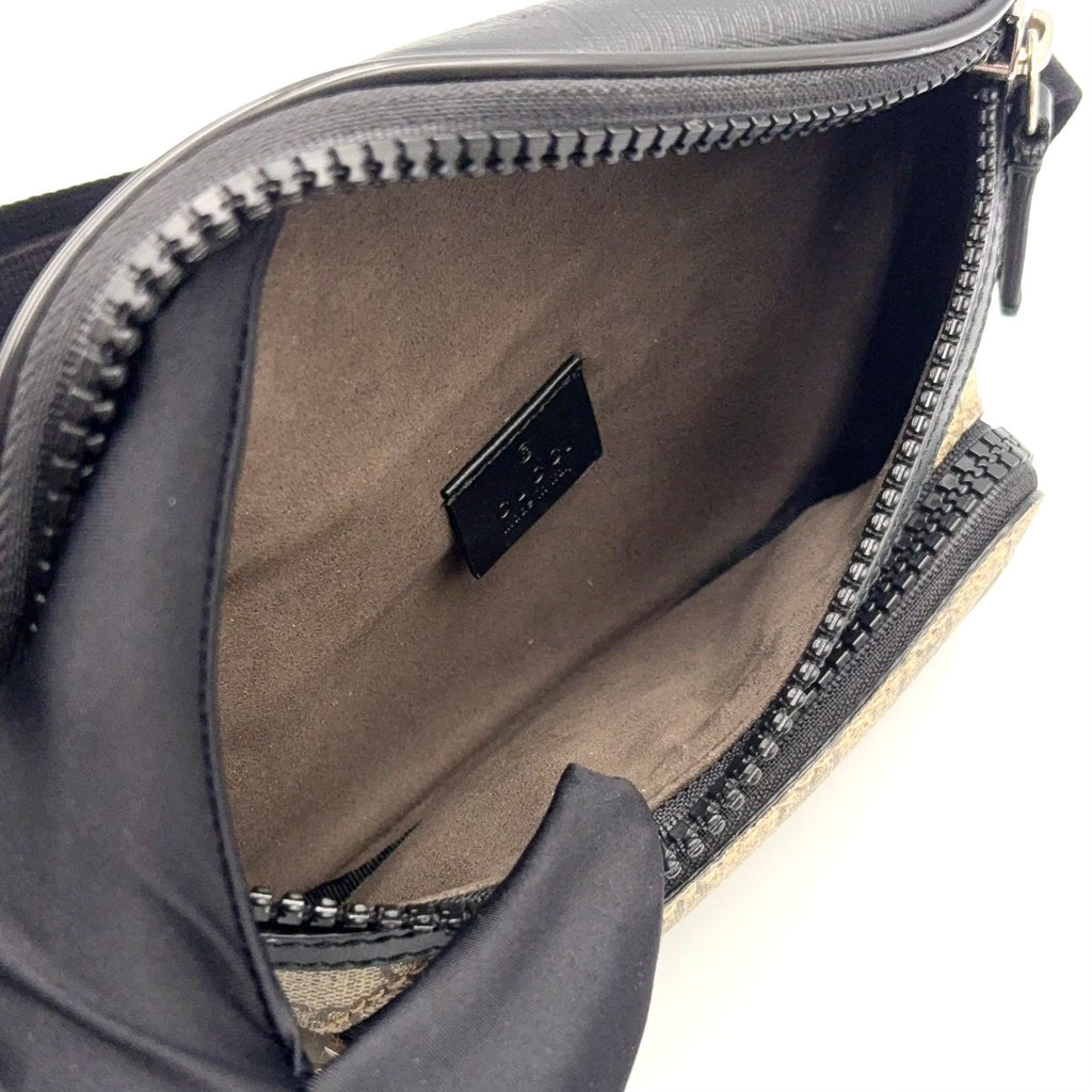 Gucci Eden Belt Leather Brown Black Bag Silver — view 3