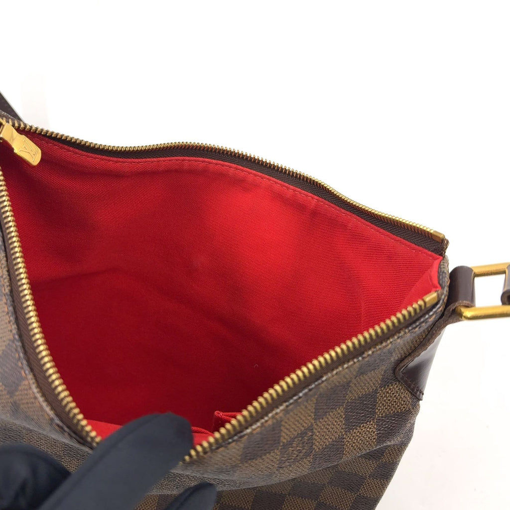 Louis Vuitton Bloomsbury PM Damier Ebene Leather Brown Shoulder Bag Gold — view 6