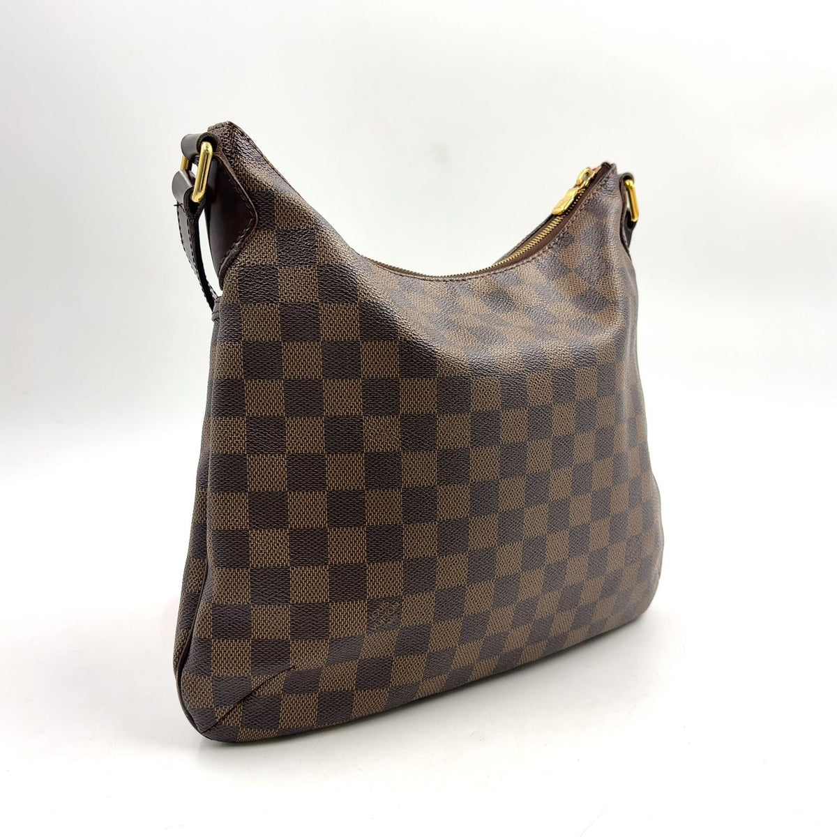 Louis Vuitton Bloomsbury PM Damier Ebene Leather Brown Shoulder Bag Gold — view 2