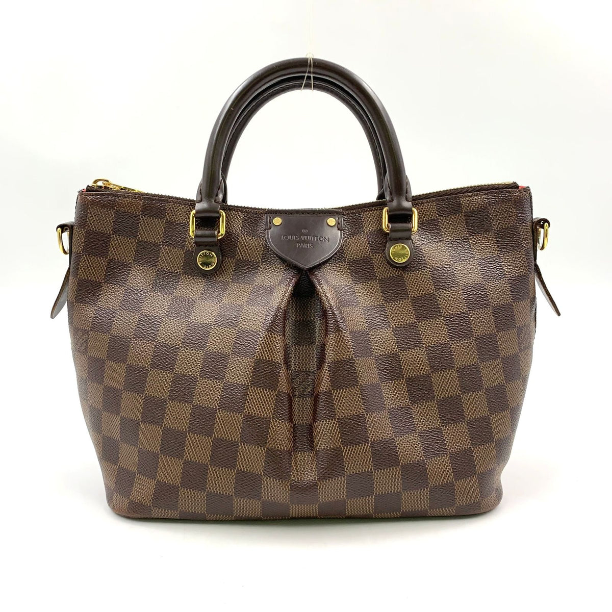 Louis Vuitton Sienna PM Damier Ebene Leather Brown Handbag Gold