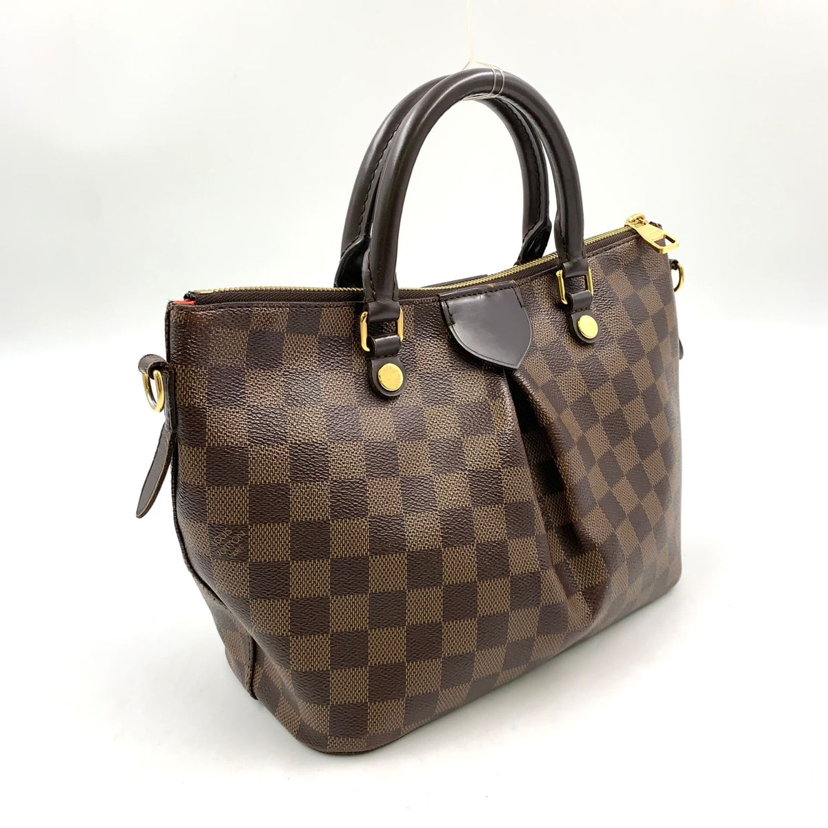 Louis Vuitton Sienna PM Damier Ebene Leather Brown Handbag Gold — view 2