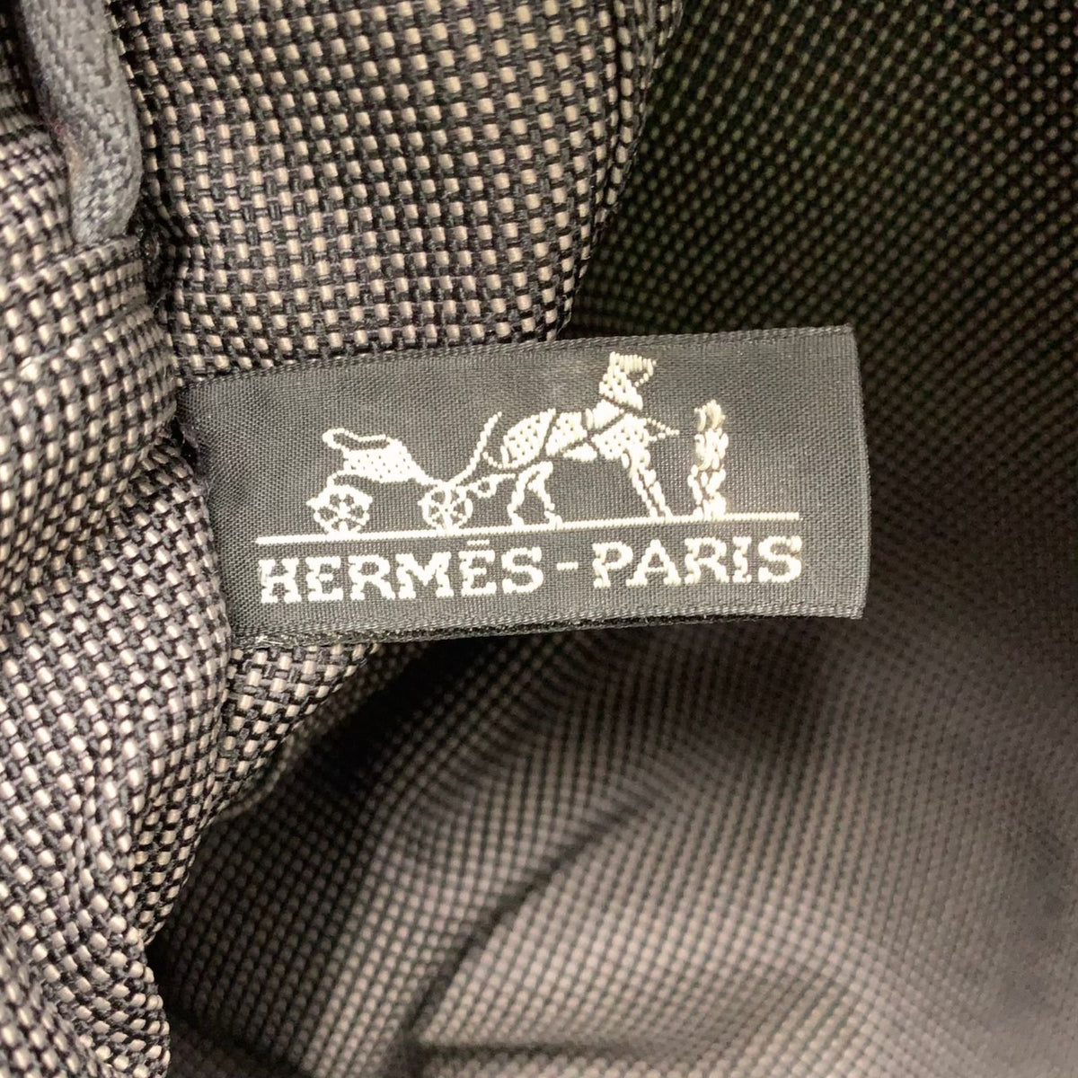 Hermes Herline MM Canvas Gray Tote Bag Silver — view 4