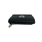 Dior Logo Leather Trifold Wallet Mini Card Case Black — view 3