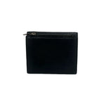 Dior Logo Leather Trifold Wallet Mini Card Case Black — view 2