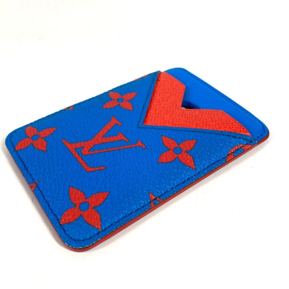 Louis Vuitton Card Case Magnet Monogram Glow Canvas Blue — view 4