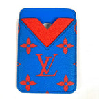 Louis Vuitton Card Case Magnet Monogram Glow Canvas Blue