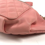 Chanel Belt Bag CC Logo Chain Bag Waist Pouch Leather Pink — view 6