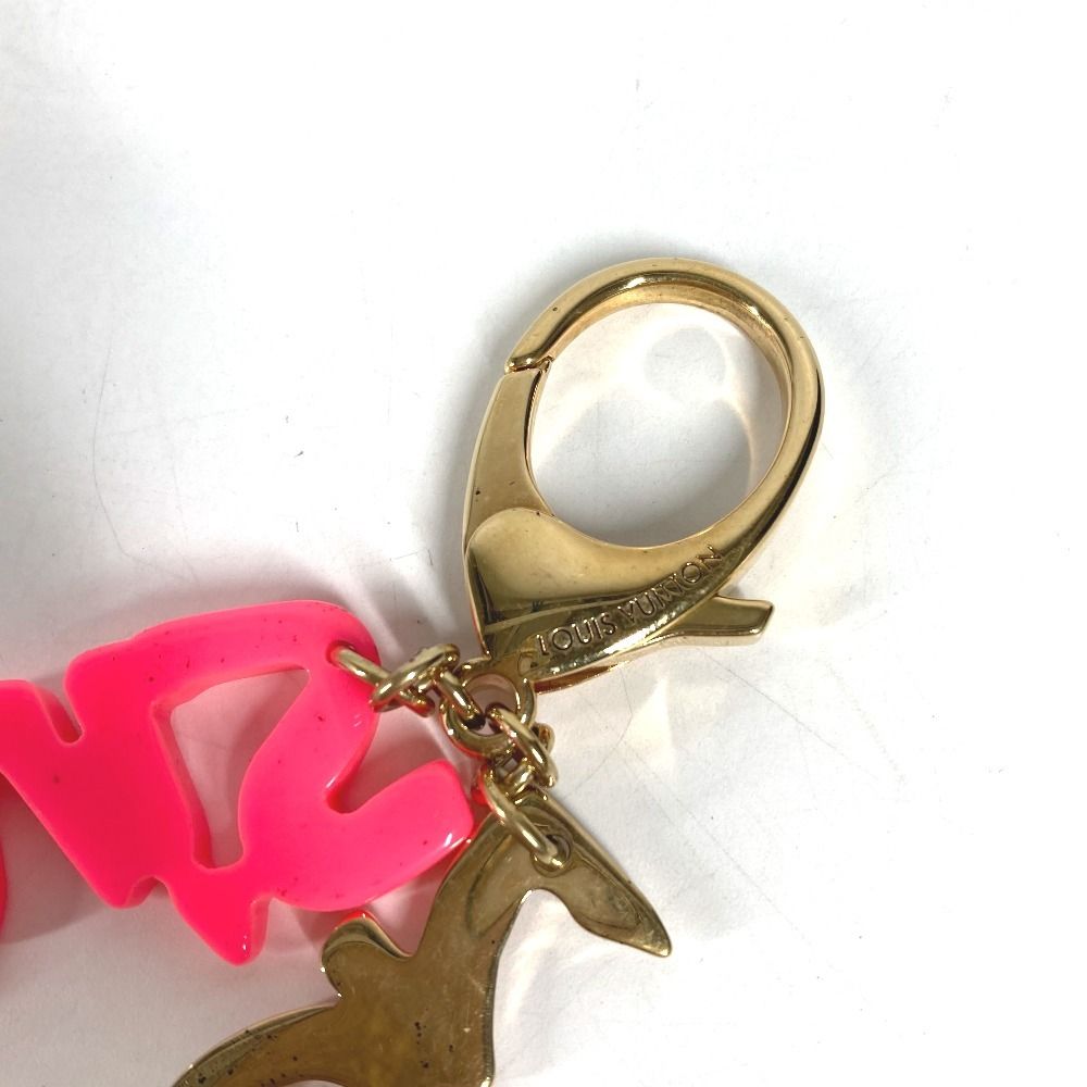 Louis Vuitton Key Holder Bijou Sac Graffiti Metal Pink — view 4