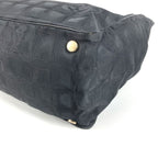 Chanel Tote Bag New Travel Line MM CC Logo Leather Nylon Black — view 6