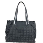 Chanel Tote Bag New Travel Line MM CC Logo Leather Nylon Black — view 2