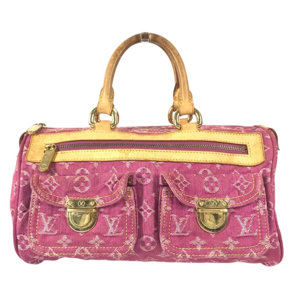 Louis Vuitton Handbag Neo Speedy Monogram Denim Canvas Pink