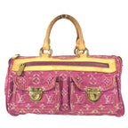 Louis Vuitton Handbag Neo Speedy Monogram Denim Canvas Pink