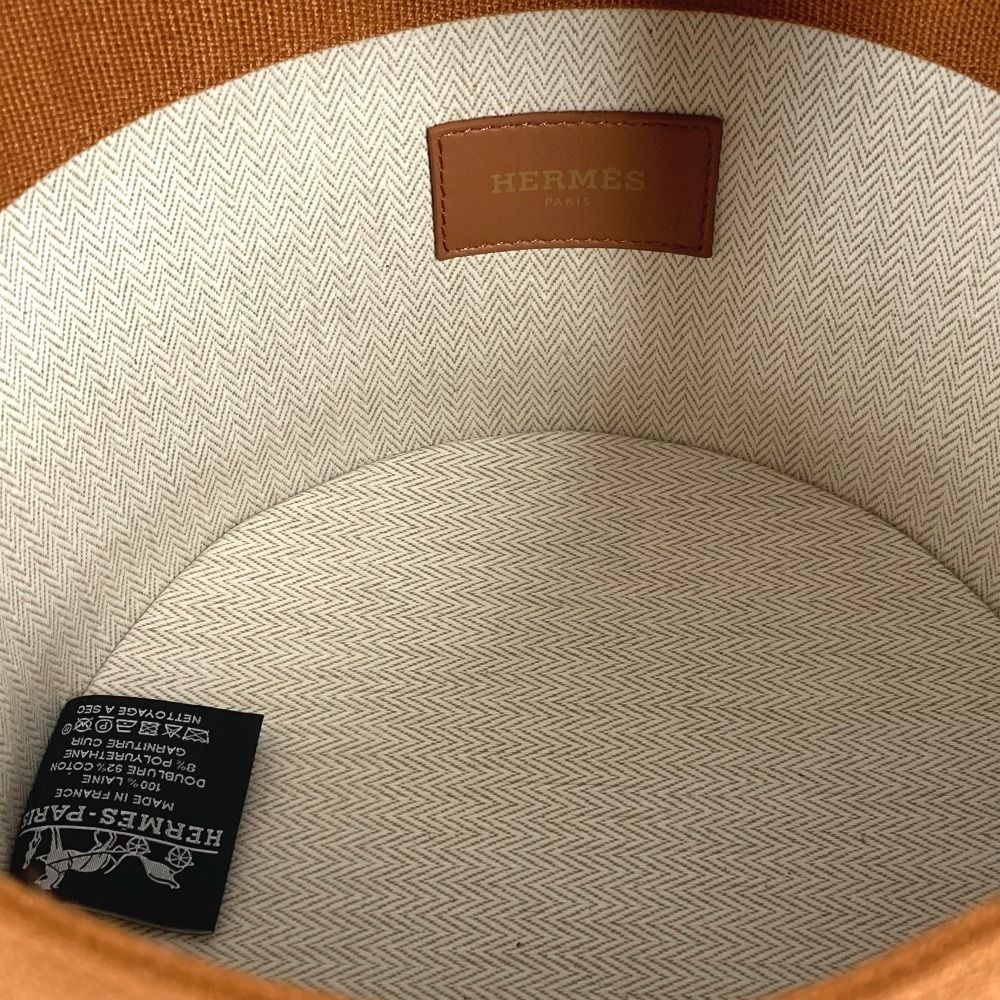 Hermes Handbag Basket Sherwood PM Bucket Orange — view 8