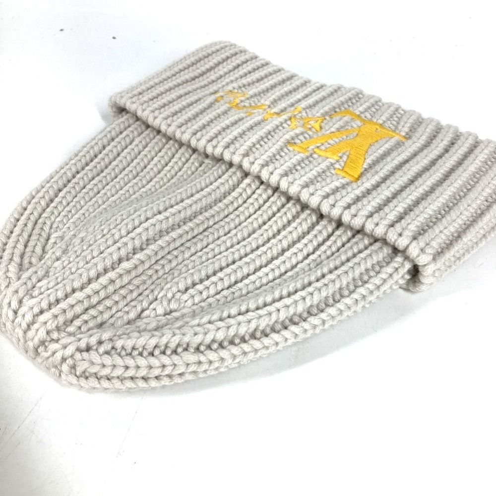 Louis Vuitton Knit Hat Beanie LV Birds LV Logo Wool Light Gray — view 4
