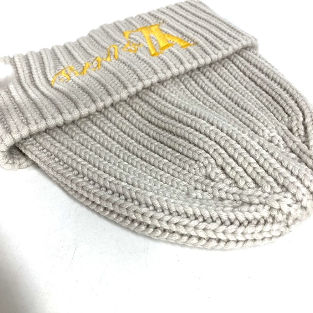 Louis Vuitton Knit Hat Beanie LV Birds LV Logo Wool Light Gray — view 3
