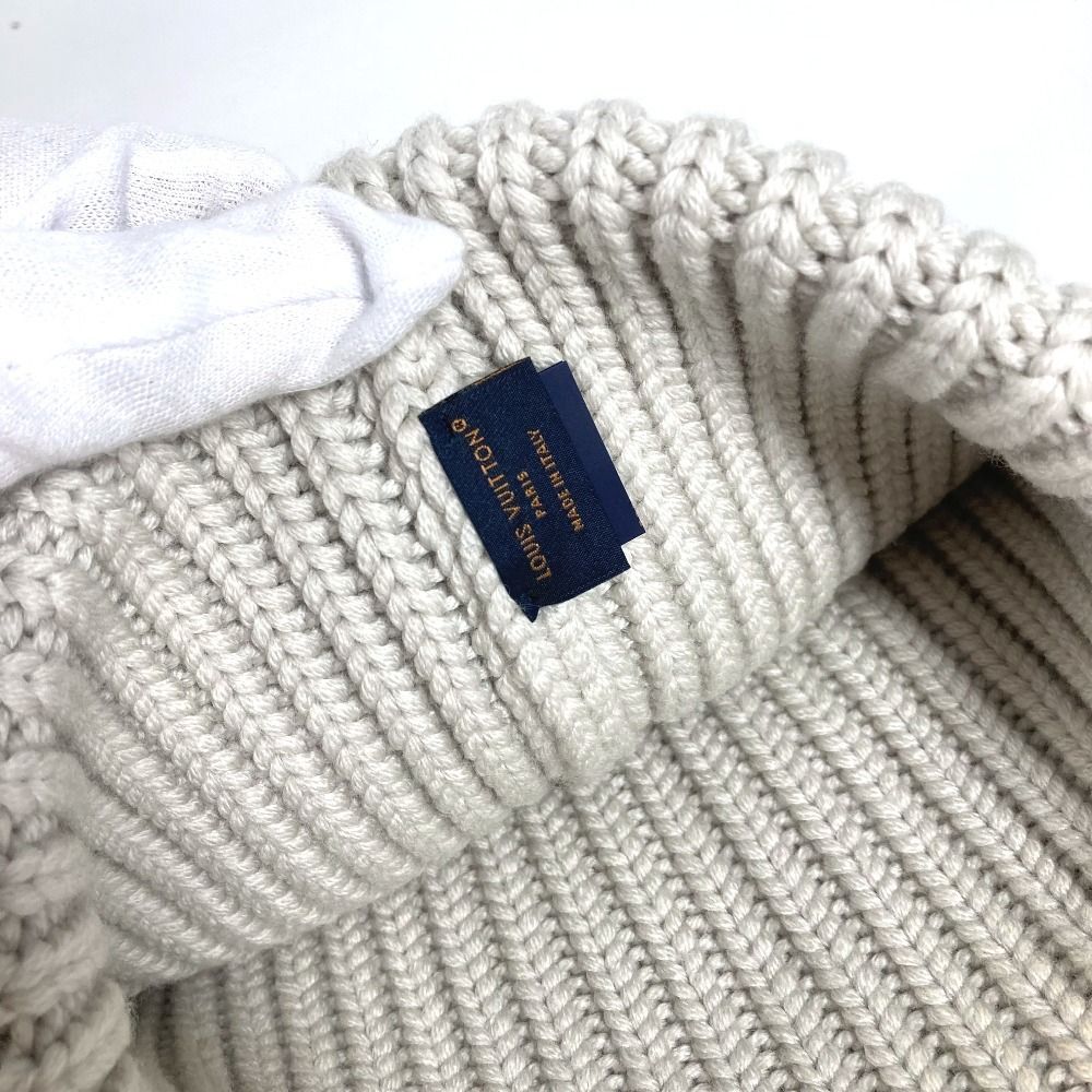 Louis Vuitton Knit Hat Beanie LV Birds LV Logo Wool Light Gray — view 6