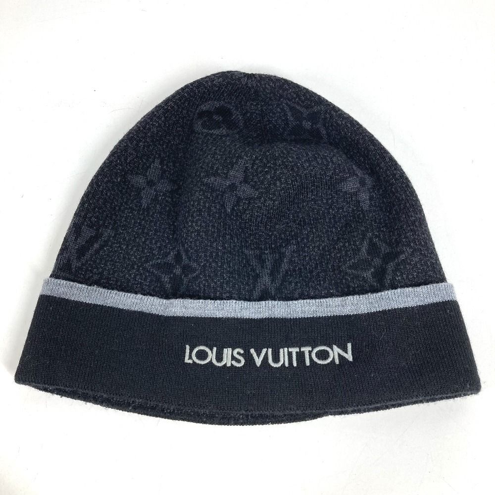 Louis Vuitton Knit Hat Beanie My Monogram Eclipse Wool Black