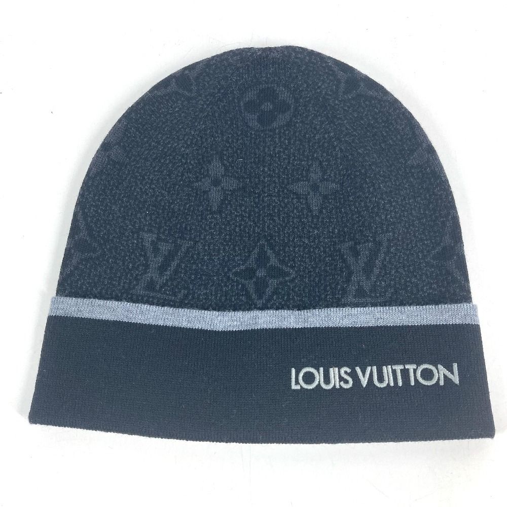 Louis Vuitton Knit Hat Beanie My Monogram Eclipse Wool Black