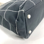 Chanel Shoulder Bag CC Logo Canvas Gray — view 4