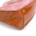 Chanel Shoulder Bag CC Logo Camellia Suede Pink — view 4