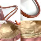 Chanel Shoulder Bag CC Logo Camellia Suede Pink — view 8