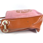 Chanel Shoulder Bag CC Logo Camellia Suede Pink — view 3