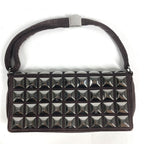 Chanel Shoulder Bag CC Logo Ice Cube Knit Brown — view 2