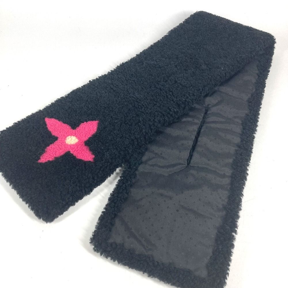 Louis Vuitton Scarf Echarpe Shearling Teddy Monogram Black — view 5