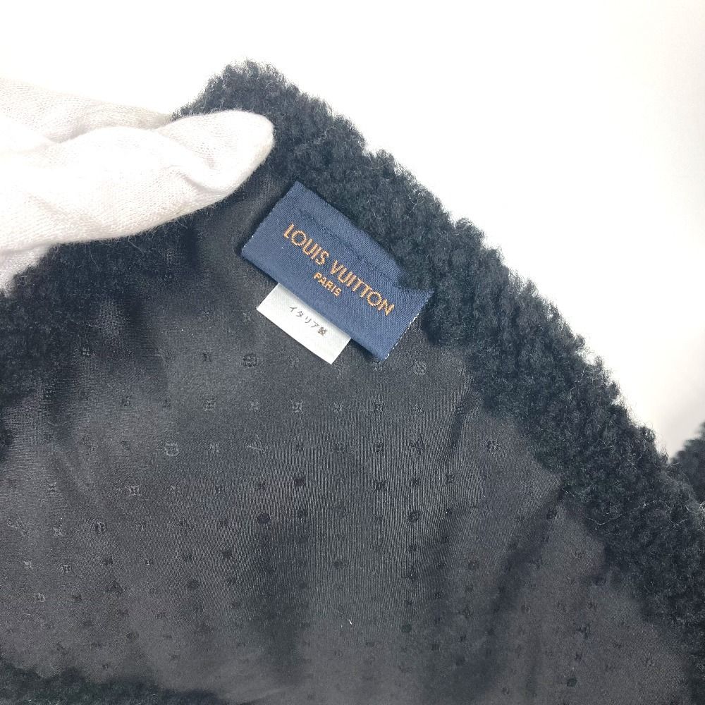 Louis Vuitton Scarf Echarpe Shearling Teddy Monogram Black — view 6