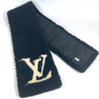 Louis Vuitton Scarf Echarpe Shearling Teddy Monogram Black
