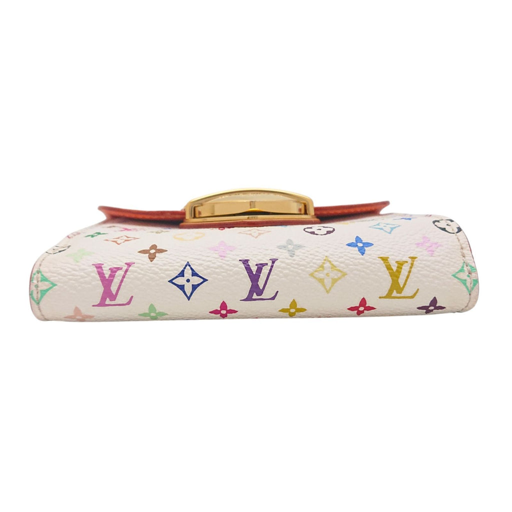 Louis Vuitton Portefeuille Joy Monogram Multicolor Blanc Orange Trifold Wallet — view 5