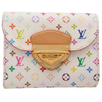 Louis Vuitton Portefeuille Joy Monogram Multicolor Blanc Orange Trifold Wallet