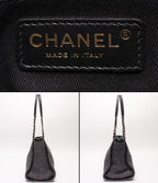 Chanel Chain Tote Shoulder Bag Gold Deuville MM — view 4