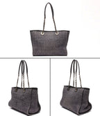 Chanel Chain Tote Shoulder Bag Gold Deuville MM — view 2
