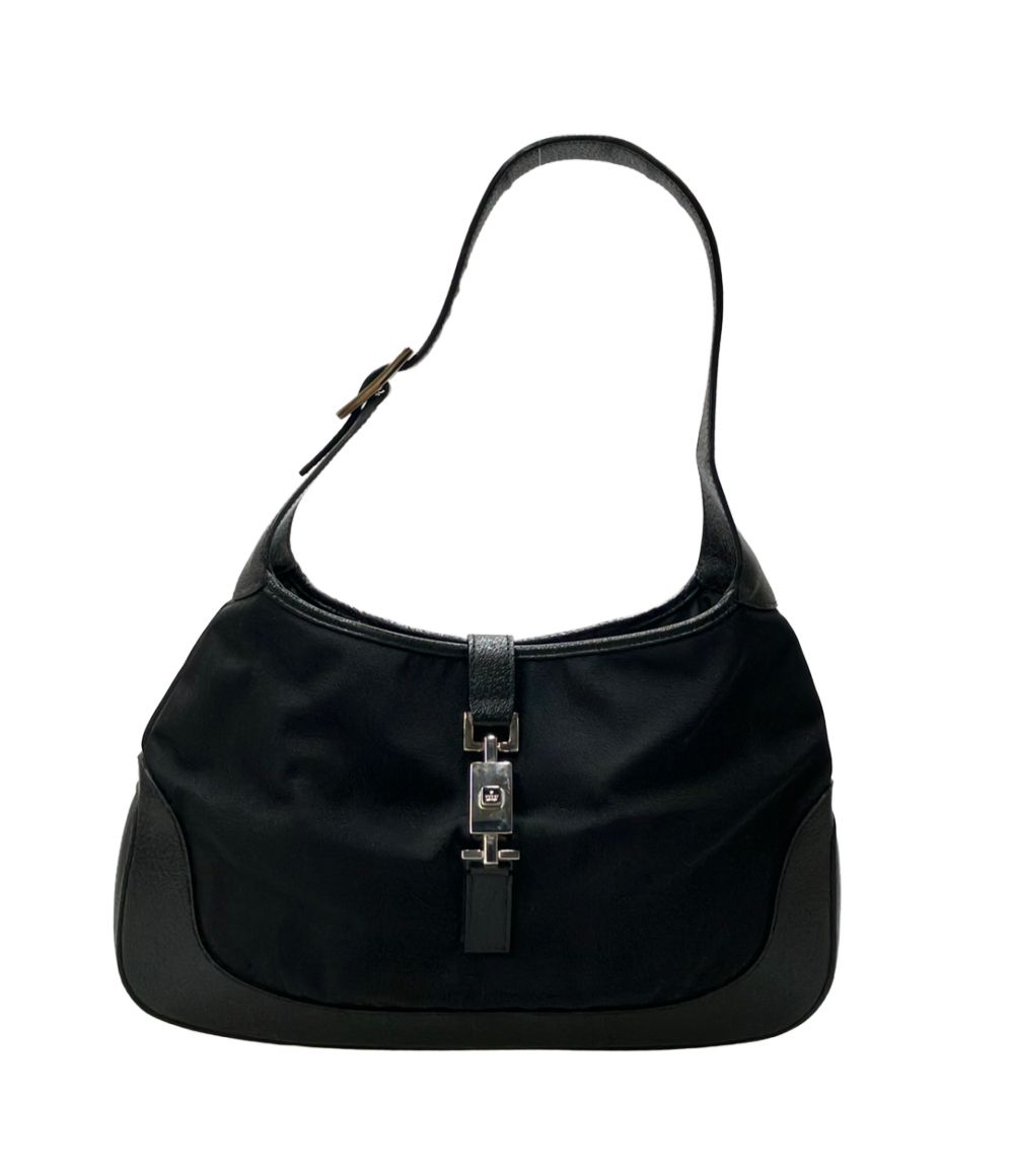 Gucci Shoulder Bag Canvas Leather Jackie