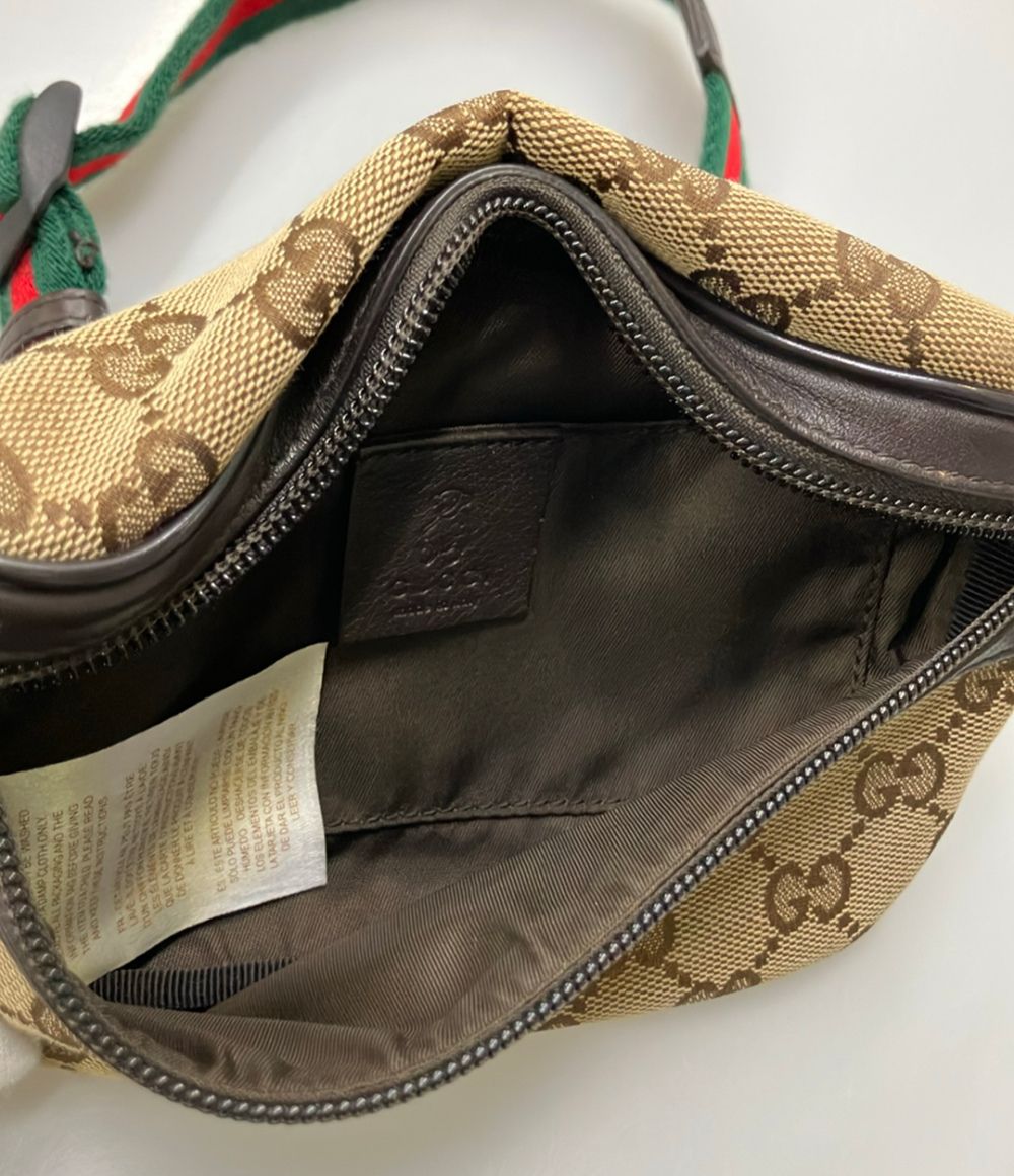 Gucci Waist Pouch Belt Bag Leather GG Canvas Kids — view 5