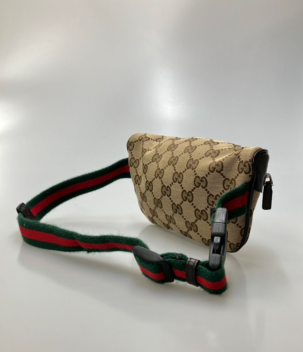 Gucci Waist Pouch Belt Bag Leather GG Canvas Kids — view 3