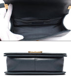 Chanel Chain Shoulder Bag Boy 25 Gold V-stitch Caviar Leather — view 3