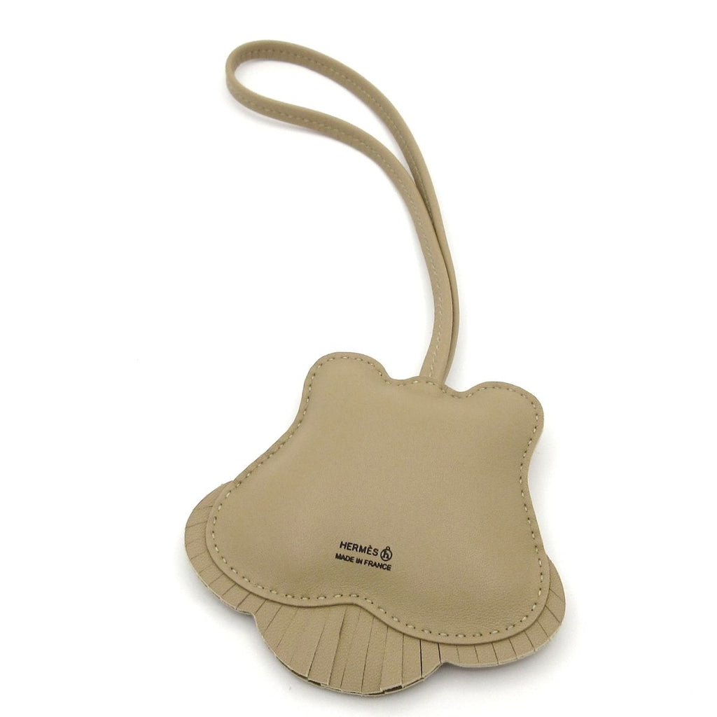 Hermes Key Holder Tiger H Beige Red Multi Fringe Silk — view 2