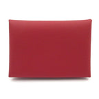 Hermes Coin Purse Calvi Duo Ruby Silver