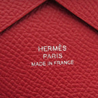 Hermes Coin Purse Calvi Duo Ruby Silver — view 5