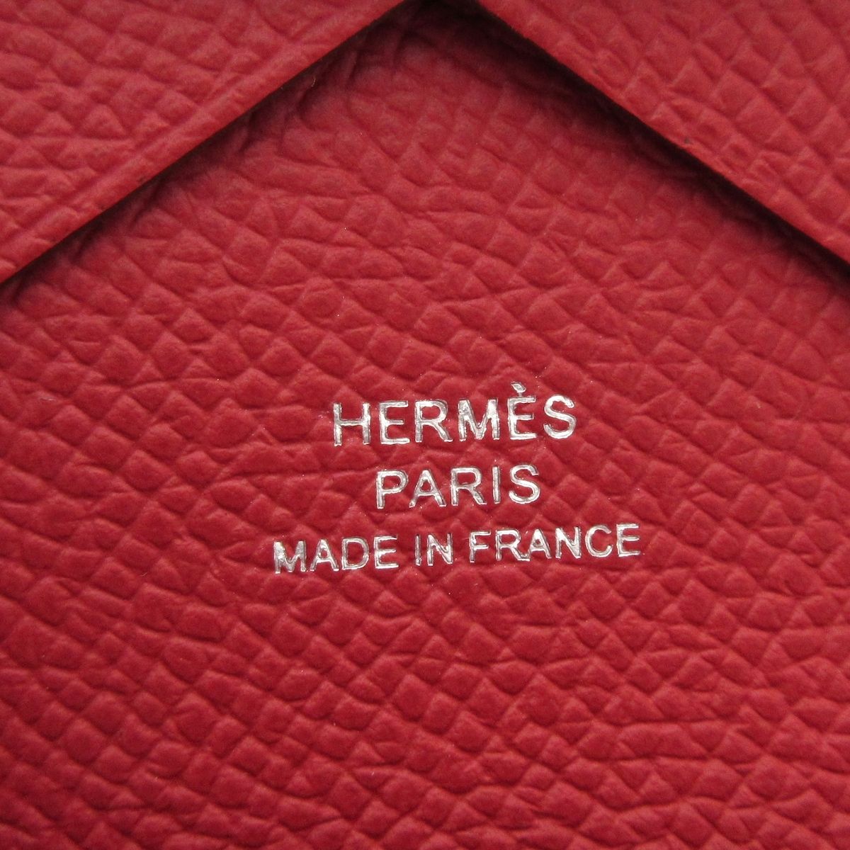 Hermes Coin Purse Calvi Duo Ruby Silver — view 5