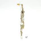 Chanel Earrings Gold Light Green Multi Star CC Logo — view 2