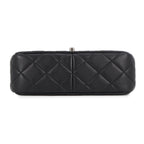 Chanel Chain Shoulder Bag Quilted Charm Single Flap Lambskin Black — view 3