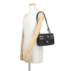 Chanel Chain Shoulder Bag Quilted Charm Single Flap Lambskin Black — view 4