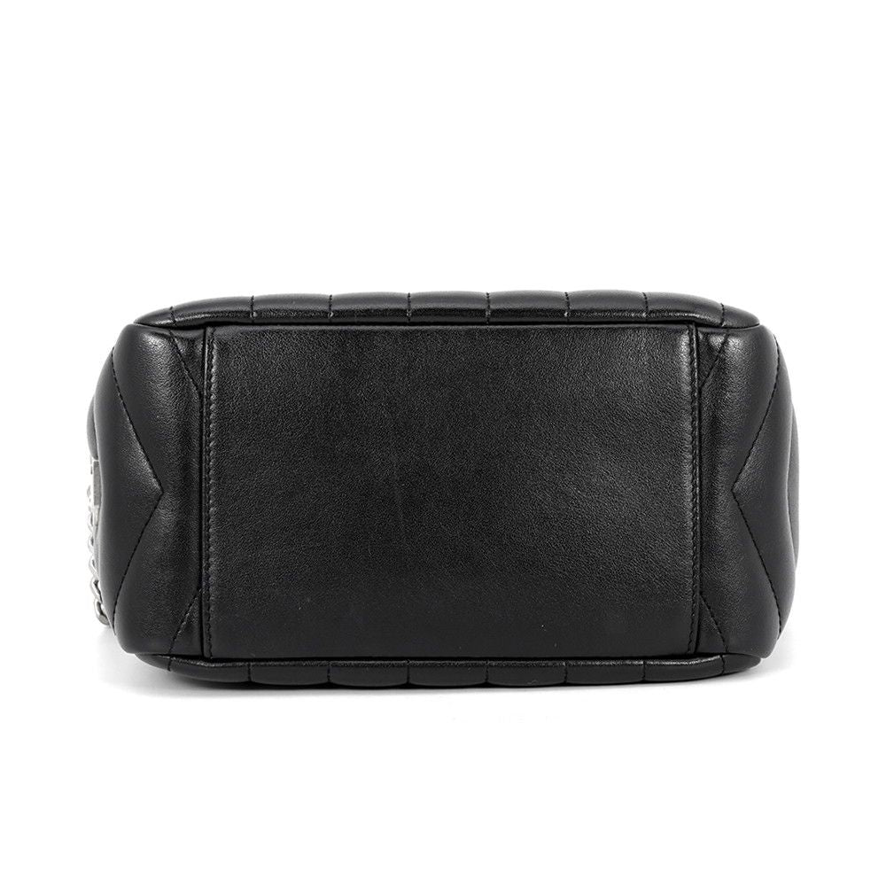 Saint Laurent Paris Chain Shoulder Bag Matelasse Loulou Small Leather Black — view 3